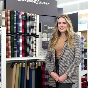 Eddie Bauer Red Tartan Plaid Anti Pill Fleece Fabric