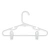 Honey Can Do 12 x 7 White Kids Clothes Hangers With Clips 18pk