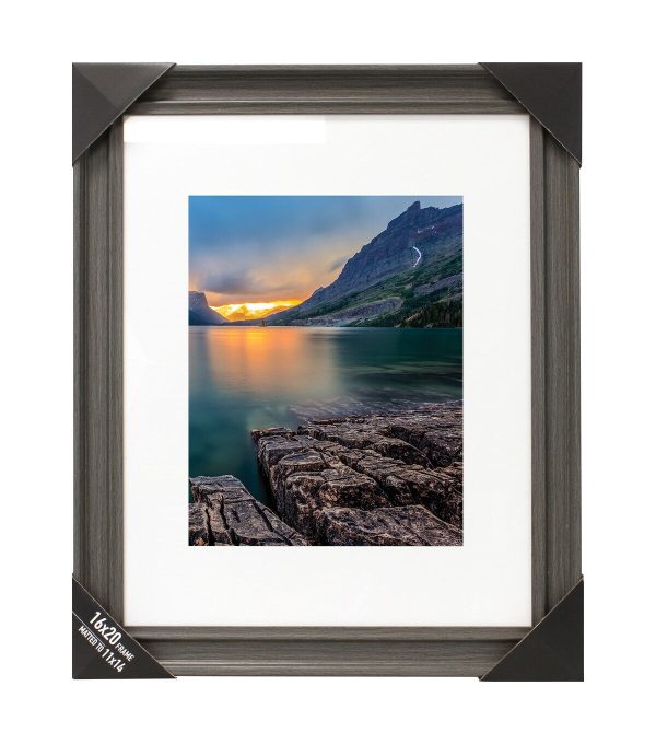 BP 16 20 Matted to 11 14 Rustic Gray Wall Frame - Image 5