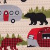 Retro Camper Wilderness Anti Pill Fleece Fabric