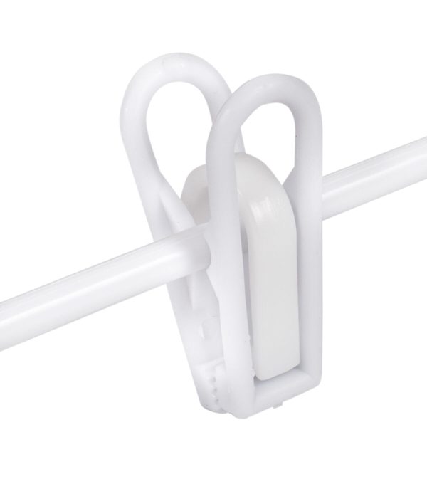 Honey Can Do 12 x 7 White Kids Clothes Hangers With Clips 18pk - Image 4