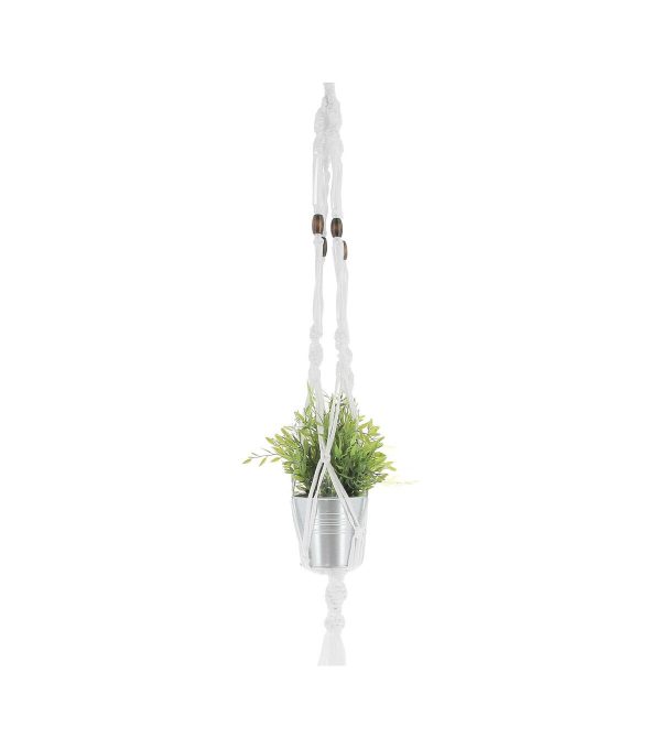 Hoooked Zpagetti White Macrame Hanging Basket Kit - Image 5