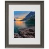 BP 16 20 Matted to 11 14 Rustic Gray Wall Frame