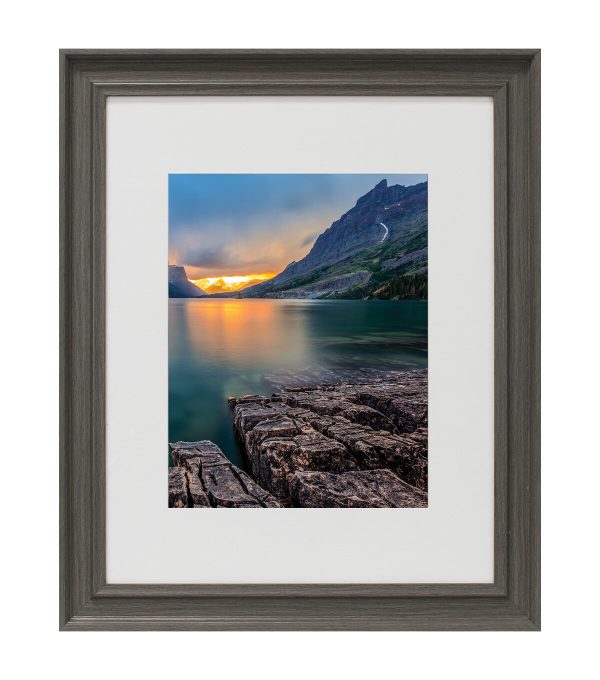 BP 16 20 Matted to 11 14 Rustic Gray Wall Frame